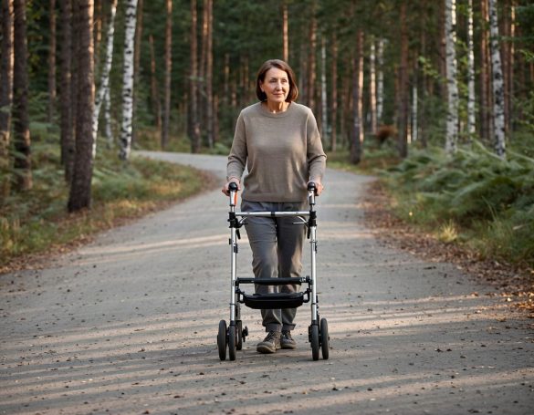 Gehen mit einem Rollator
